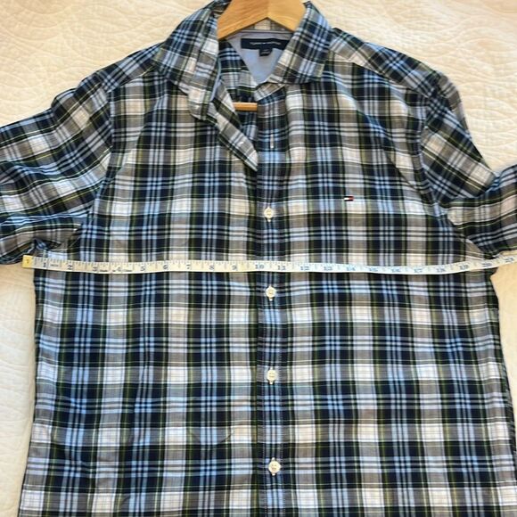 Tommy Hilfiger Mens Plaid Button Down Classic Preppy Academia Office Blue Small - Picture 4 of 9